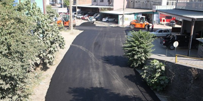 Modern Sanayi’de sıcak asfalt çalışmaları tamamlandı