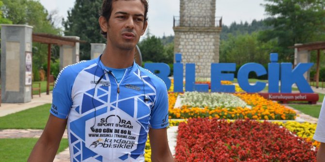 Bir haftada bisikletiyle bin 270 kilometre yol yaptı