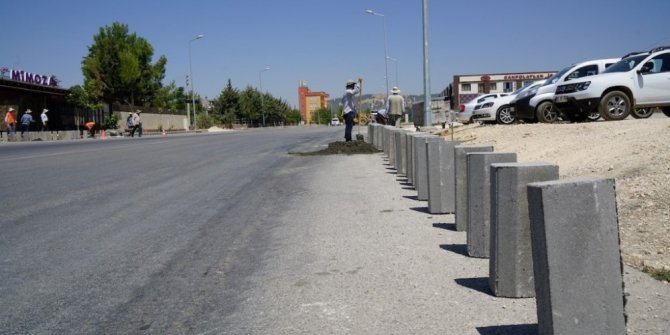 Petrol Caddesinde kaldırım çalışması tamamlandı