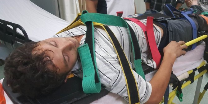 Ölümden traktörden atlayarak kurtuldu