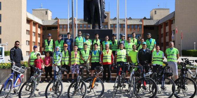 Erzincan Belediyesi ve Bisikletliler Derneğinden bisiklet turu