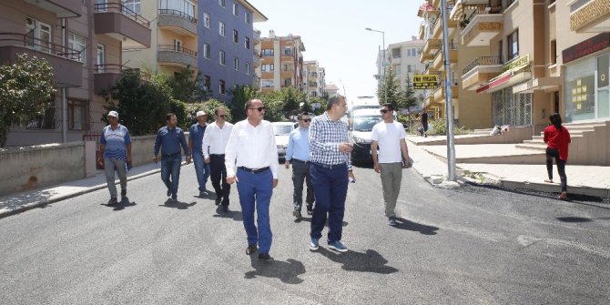 Başkan Duruay, asfalt çalışmalarını denetledi