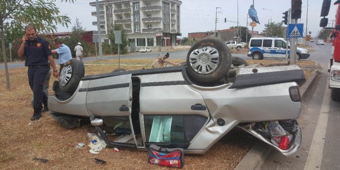 Samsun’da otomobil takla attı: 2 ağır yaralı