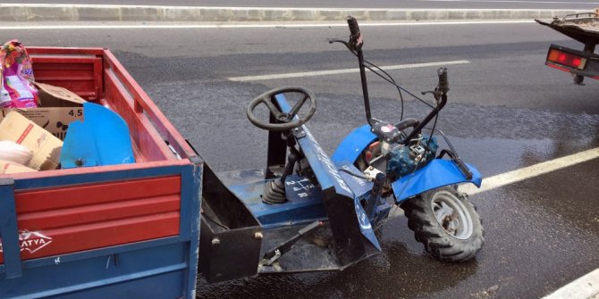 Darende’de otomobil çapa motoruna çarptı: 1 ağır yaralı