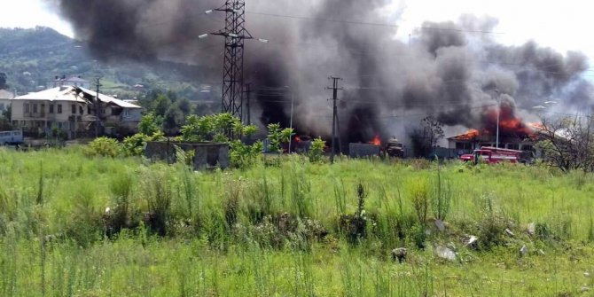 Gürcistan’da gaz istasyonunda yangın