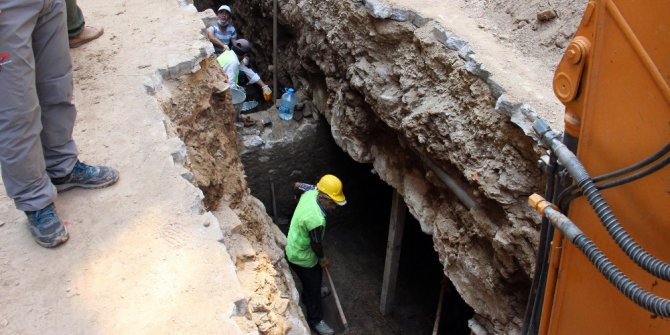 İshale hattı kazısından tarih fışkırdı