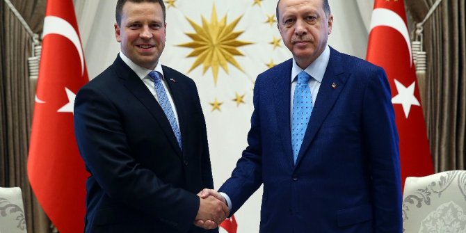 Cumhurbaşkanı Erdoğan, Estonya Başbakanını kabul etti