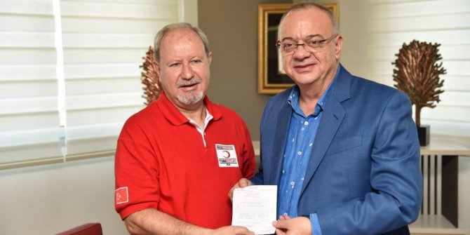 Kızılay’ın kurban bağışına bir destek de Başkan Ergün’den