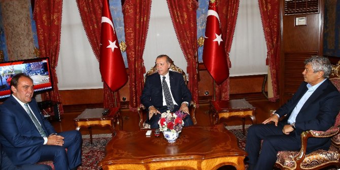 Demirören ve Lucescu’dan Cumhurbaşkanı’na ziyaret