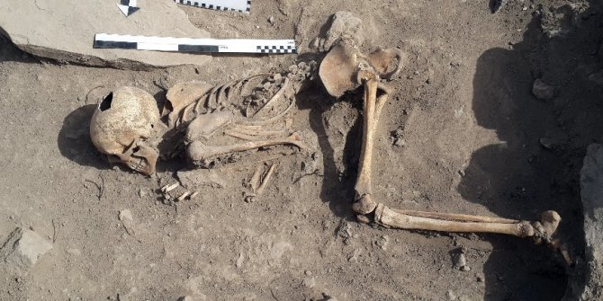 Harput kazılarında insan iskeleti bulundu