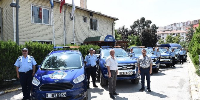 Mamak Zabıtasına yeni araç filosu