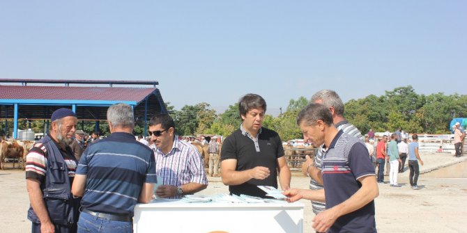 Hayvan pazarında hem denetim hem de eğitim