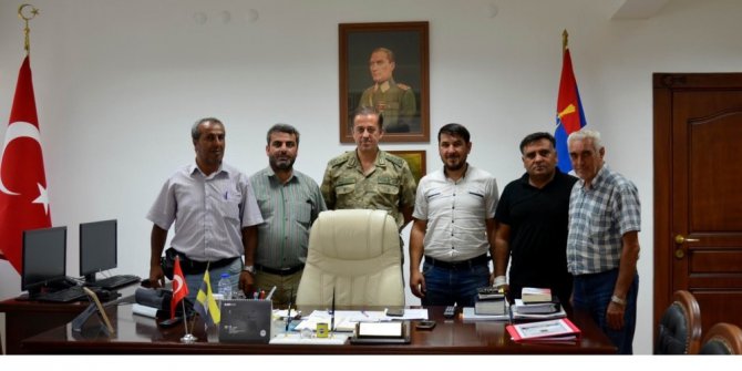 Gazetecilerden Jandarma Komutanı Başaklıgil’e hayırlı olsun ziyareti