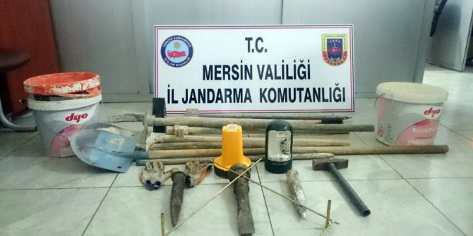 Mersin’de kaçak kazı yapan 6 şüpheli yakalandı