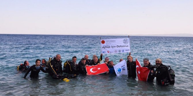 Engeliler Saros’ta tüplü sualtı dalışı yaptı
