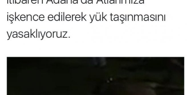 Başkan Sözlü atla yük taşımacılığına ’dur’ dedi