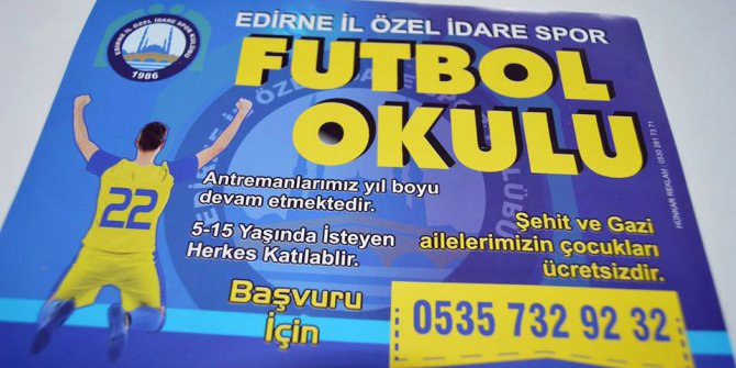 Şehit ve gazi ailelerinin çocuklarına ücretsiz futbol okulu