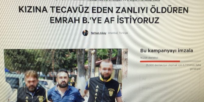 Kızına tecavüz edeni öldüren babanın affedilmesi için 16 bin imza