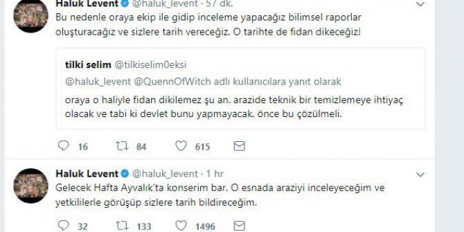 Haluk Levent, kül olan orman için fidan kampanyası başlattı
