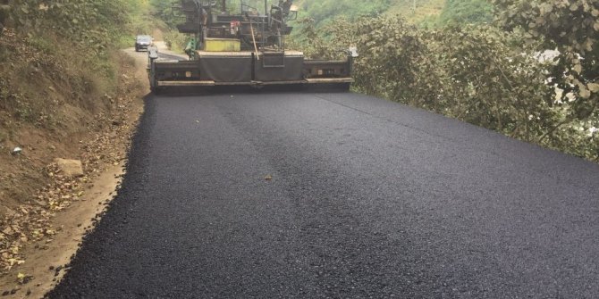 2017’de Trabzon’da yollara serilen asfalt miktarı 150 bin tonu aştı