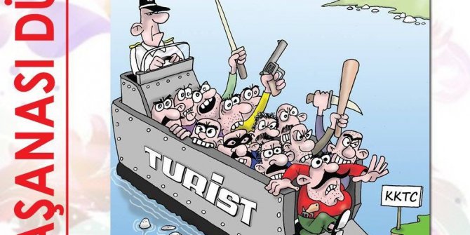 KKTC’de tepki çeken karikatür