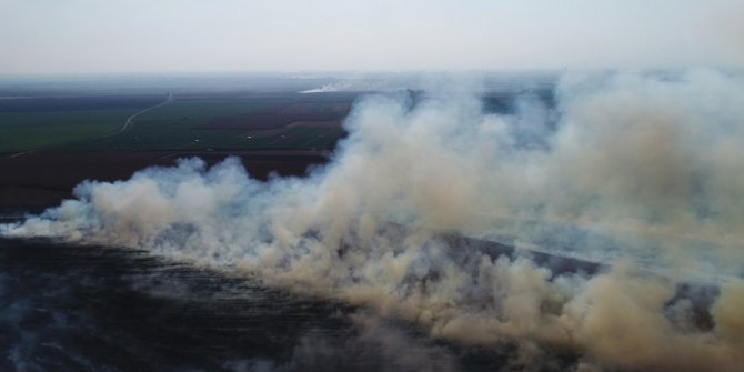 Anız yangınları Adana’yı boğuyor