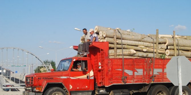 Kamyon kasasında tehlikeli yolculuk
