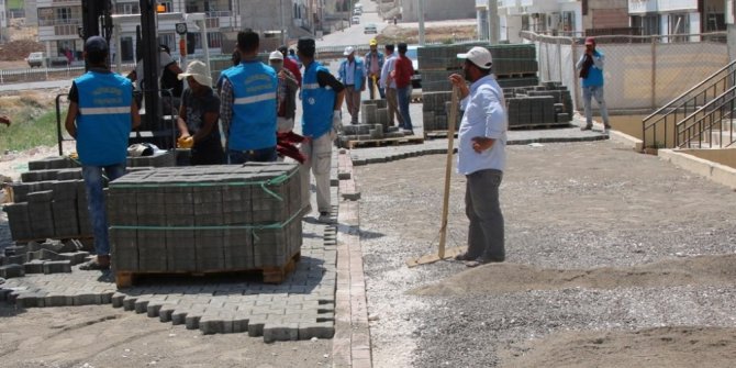 Sokaklardaki yol çalışmaları tamamlanıyor
