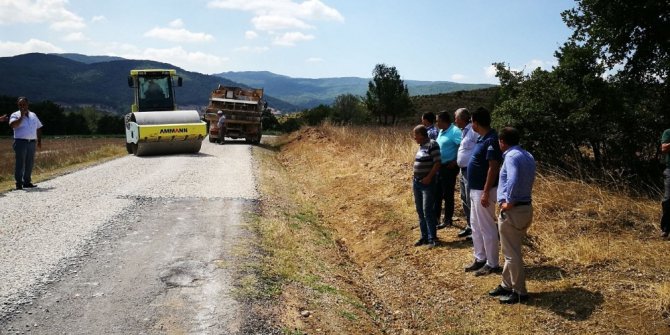 Lapseki’de yol çalışmaları