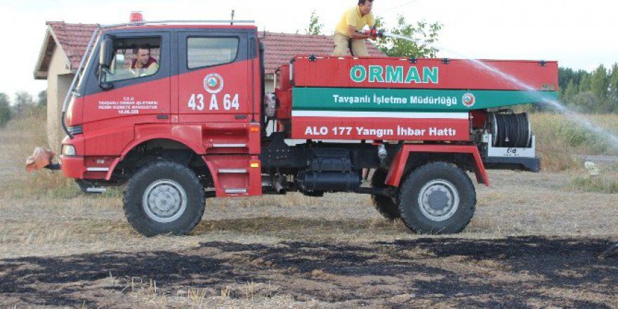 Tavşanlı’da Anız Yangını
