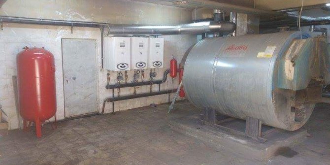 Çavdarhisar’da okullarda doğalgaz dönüşüm çalışmaları