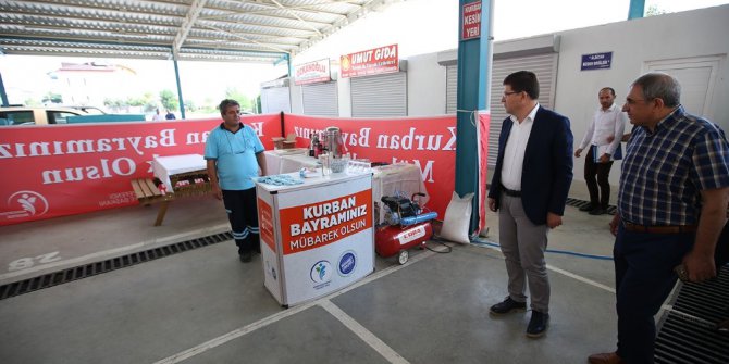 Merkezefendi’de kurban kesim yerleri hazır