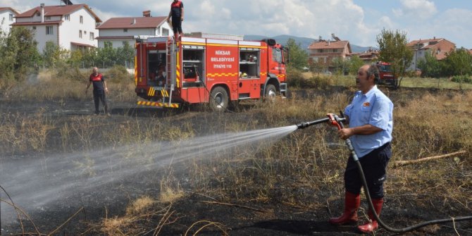 Niksar’da anız yangını