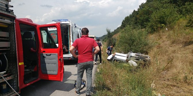 Otomobil takla attı: 5 yaralı