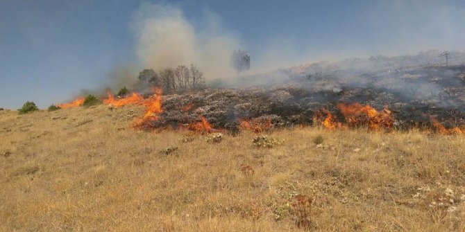 Sivas’ta örtü yangını