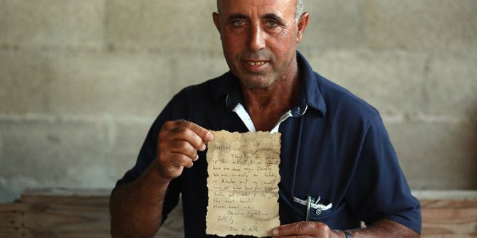 Filistinli balıkçıların ağına Rum çiftin sevgi mektubu takıldı