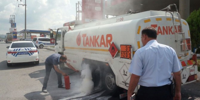 Freni patlayan yakıt yüklü tanker, 40 kilometre sonra durabildi