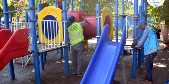 Ceylanpınar’daki parklar baştan aşağı yenileniyor