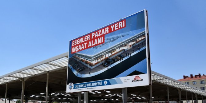 Selçuklu Belediyesinden Esenler Mahallesine yüksek standartlarda pazaryeri