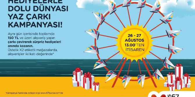 67 Burda’da yaz çarkı sürpriz hediyeler kazandırıyor