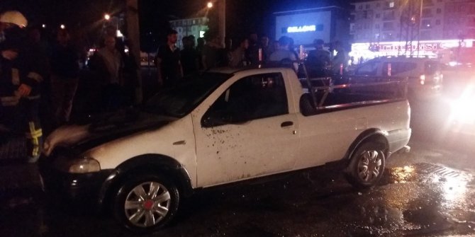 Çorum’da araç yangını