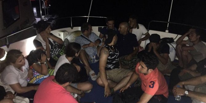 6 kişilik tekneden 16 kaçak göçmen çıktı