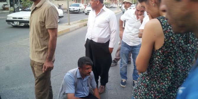 Otomobille bisiklet çarpıştı: 1yaralı