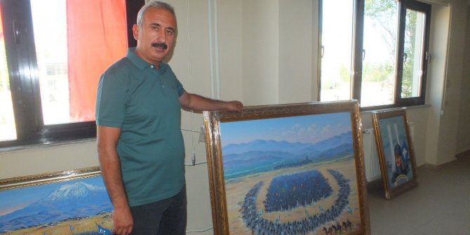 Malazgirtli ressam 1071 zaferini resimlerle anlatacak