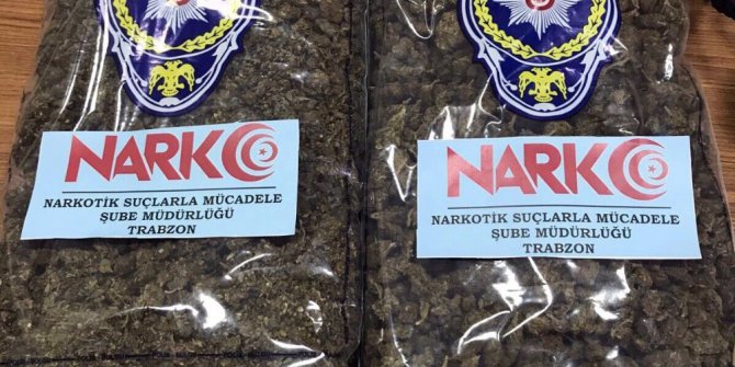 Trabzon’da 2 kilo skunk ele geçirildi