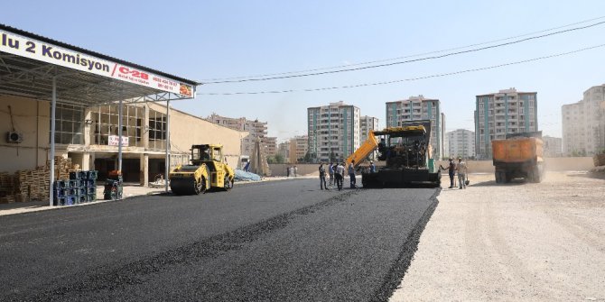Meyve ve Sebze Hali yerleşkesi asfaltlandı