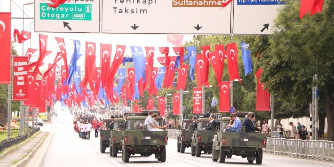 Vatan Caddesi’nde 30 Ağustos Zafer Bayramı kutlamalarının provası yapıldı
