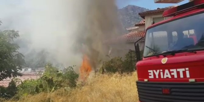 Marmaris’te ev yangını ormana sıçramadan söndürüldü