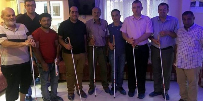 Aydın’da görme engellilere beyaz baston dağıtıldı