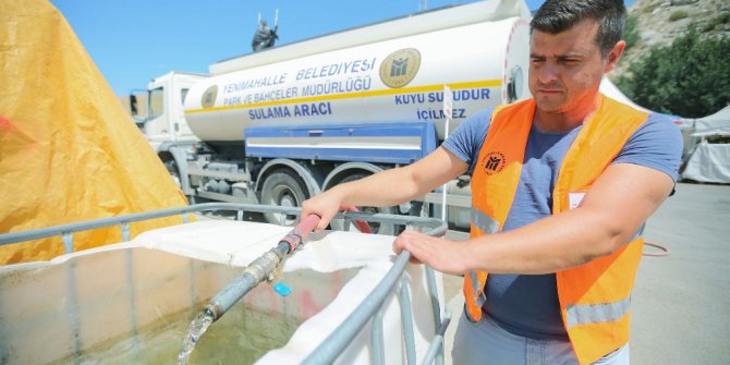 Yenimahalle’de kurban kesim alanında hazırlıklar tamamlandı